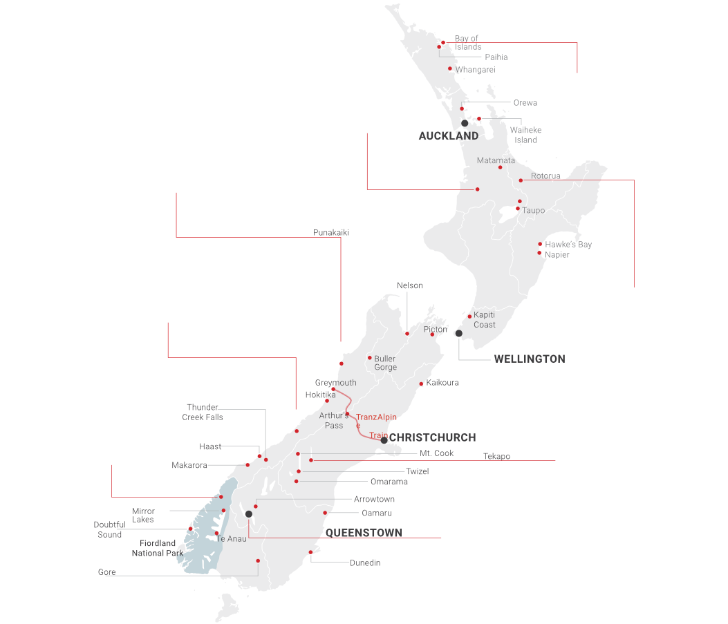 Map of New Zeland