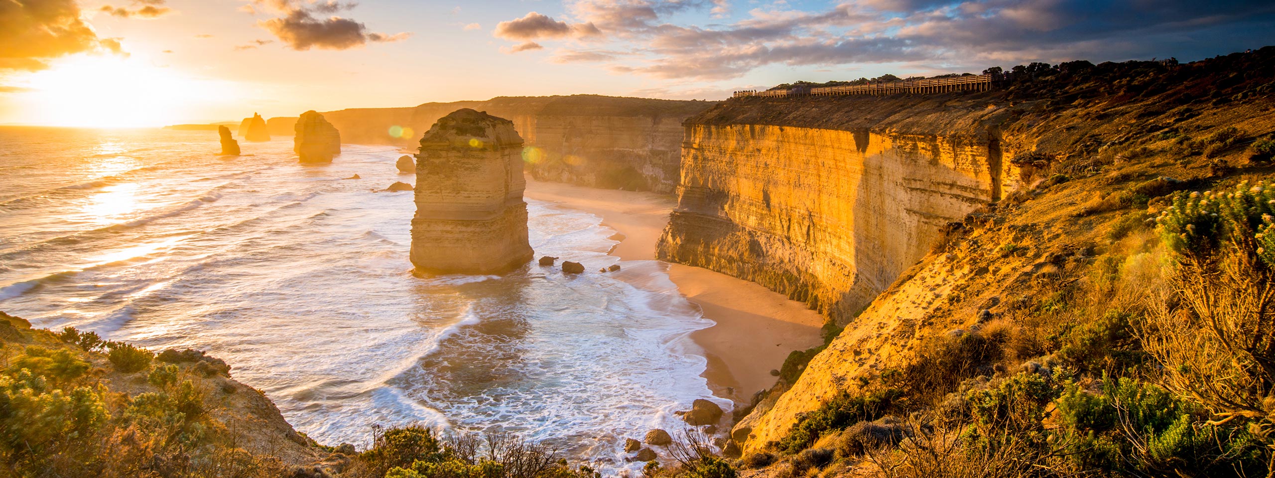 The Twelve Apostles by sunset