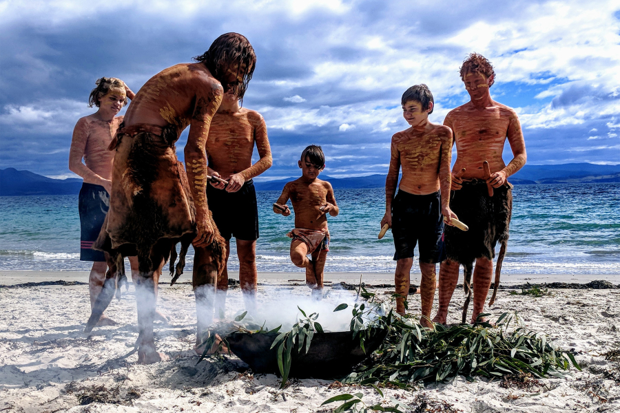 Smoking ceremony in Hobart