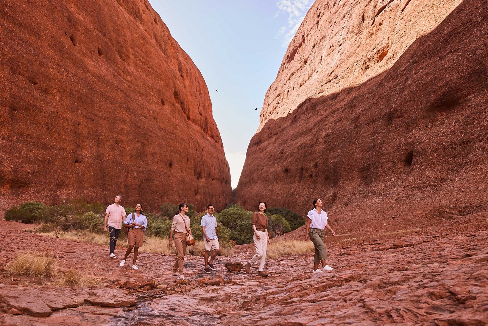 Tourists visiting Kata Tjuta