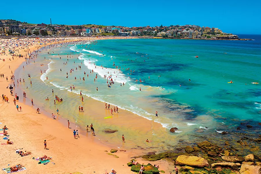 Landscape of Bondi Beach in Sydney