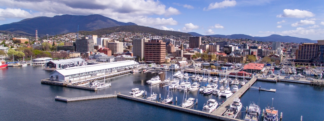 Hobart City harbour view