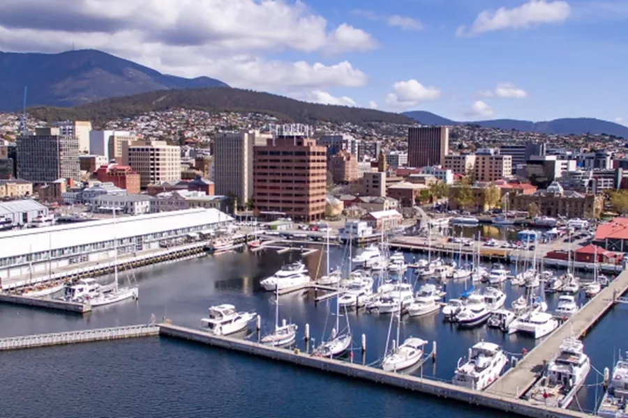 Hobart City harbour view