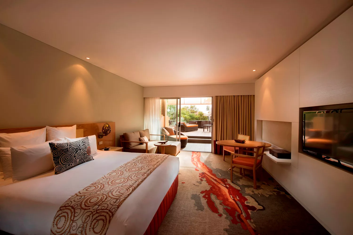 A guest room at the Sails in the Desert Ayers Rock Resort, in Uluru