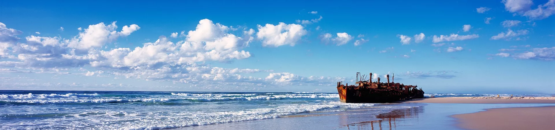 Shipwreck on the beach