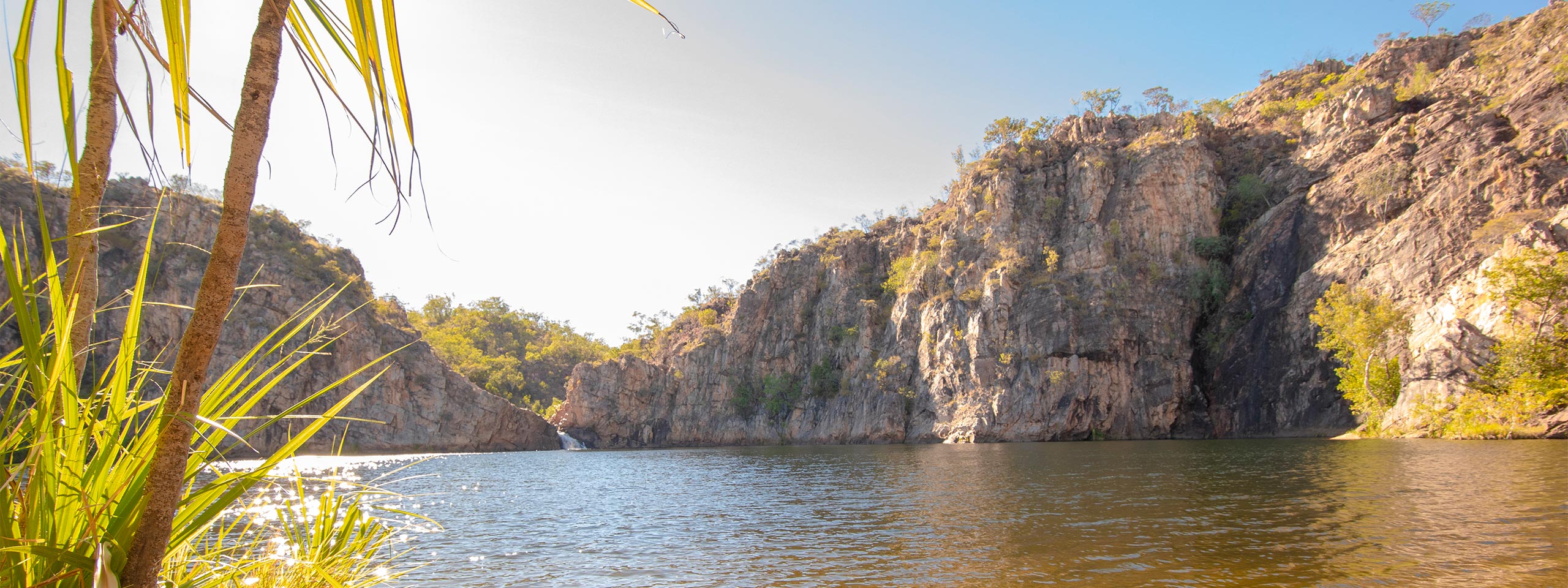 Edith Falls cascading waterfalls and rock pools on the western side Nitmiluk National Park