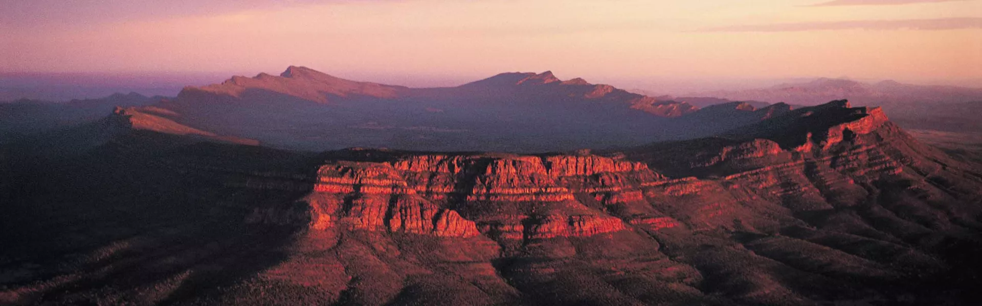Huge geological mountain bowl Wilpena Pound