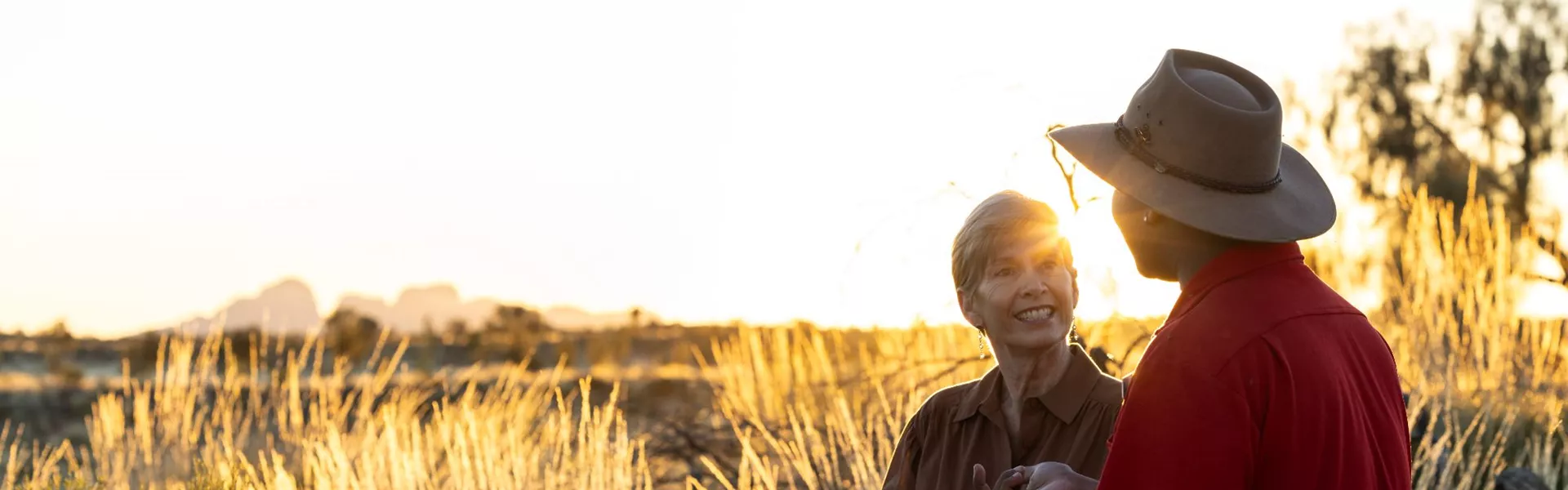 0E6A1851 A Woman Talks To A Guide In A Natural Area