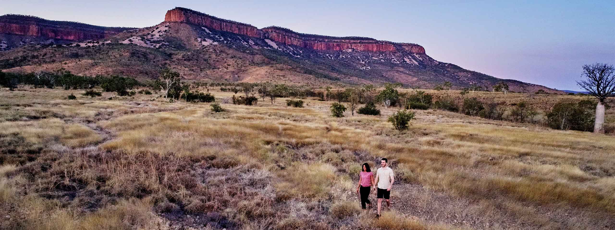 A couple wandering thorung Cockburn Ranges in Western Australia