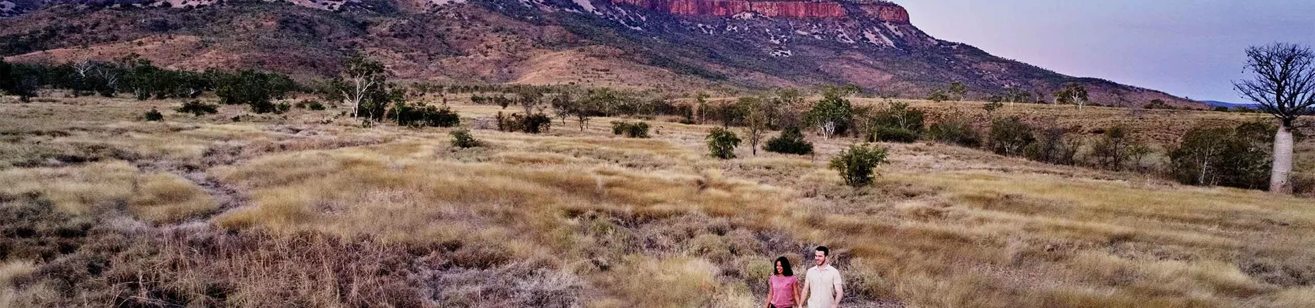 A couple wandering thorung Cockburn Ranges in Western Australia