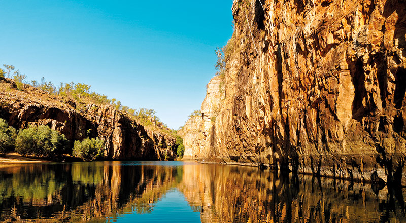 View on rocks and the river in Katherine Gorge National Park