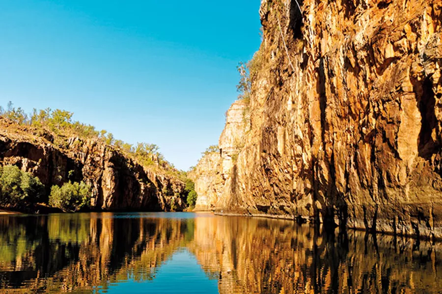 View on rocks and the river in Katherine Gorge National Park