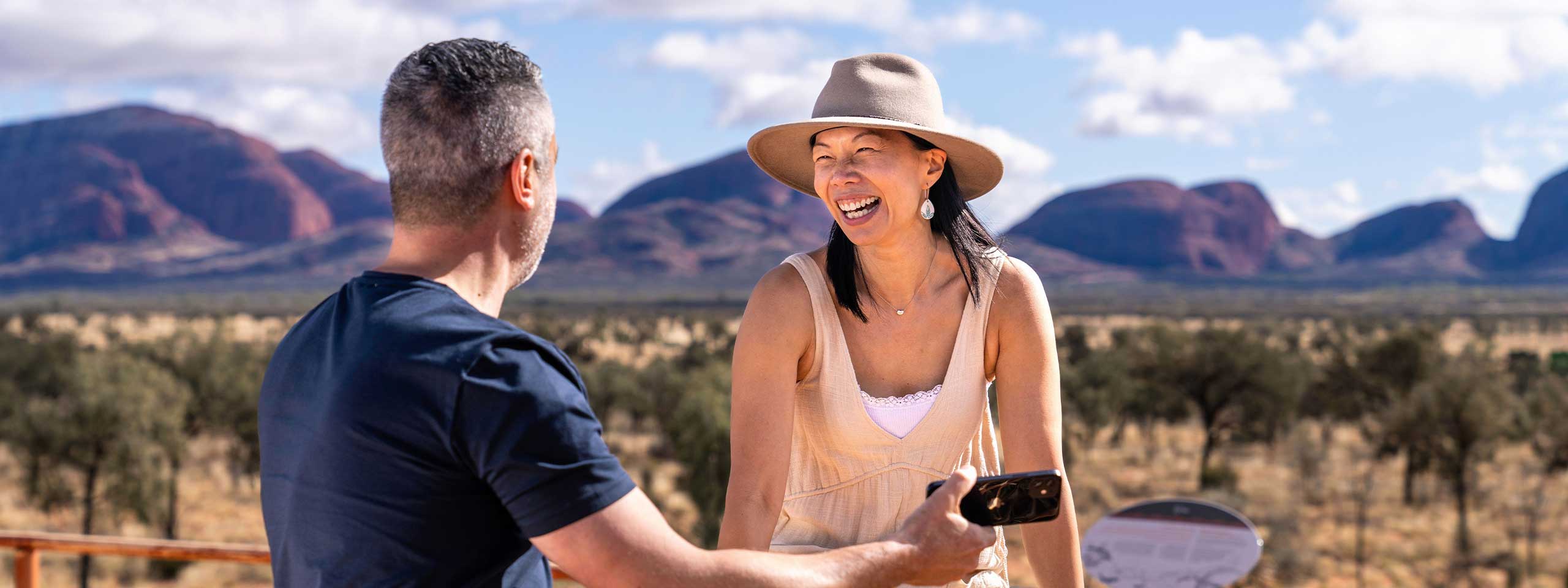 A couple on Kata Tjuta viewing platform