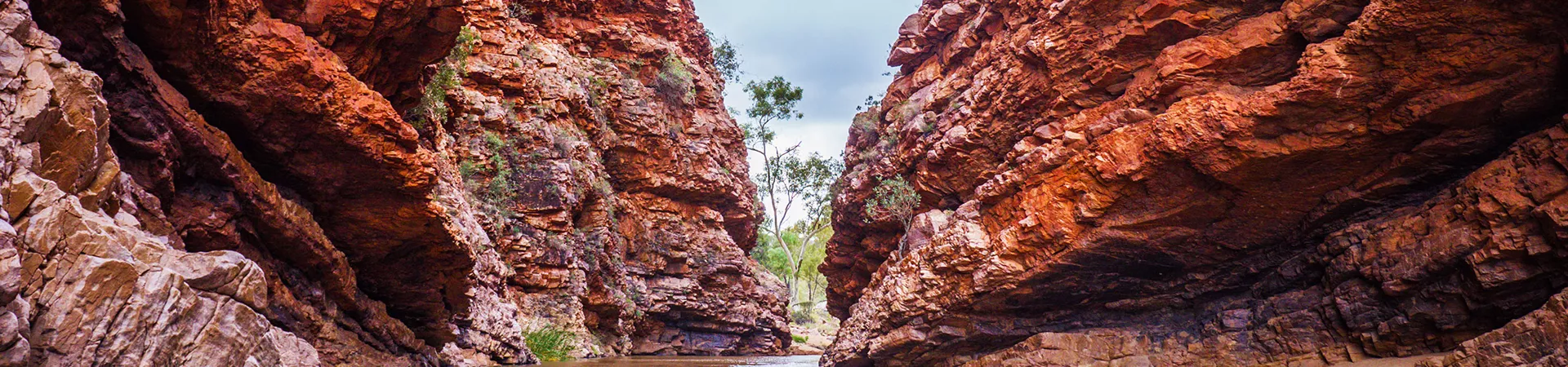 View on Simpsons Gap and the river in Alice Springs