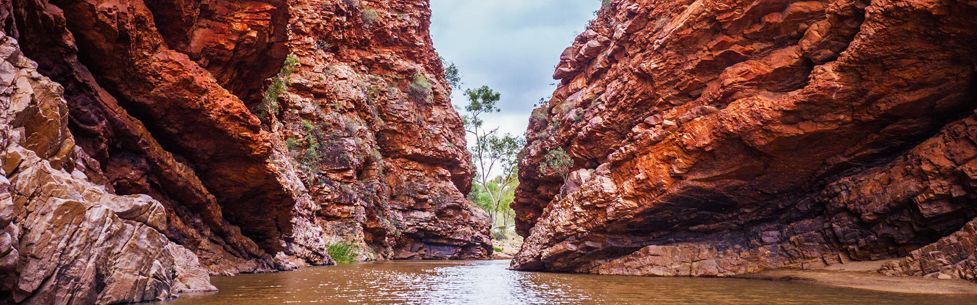 View on Simpsons Gap and the river in Alice Springs