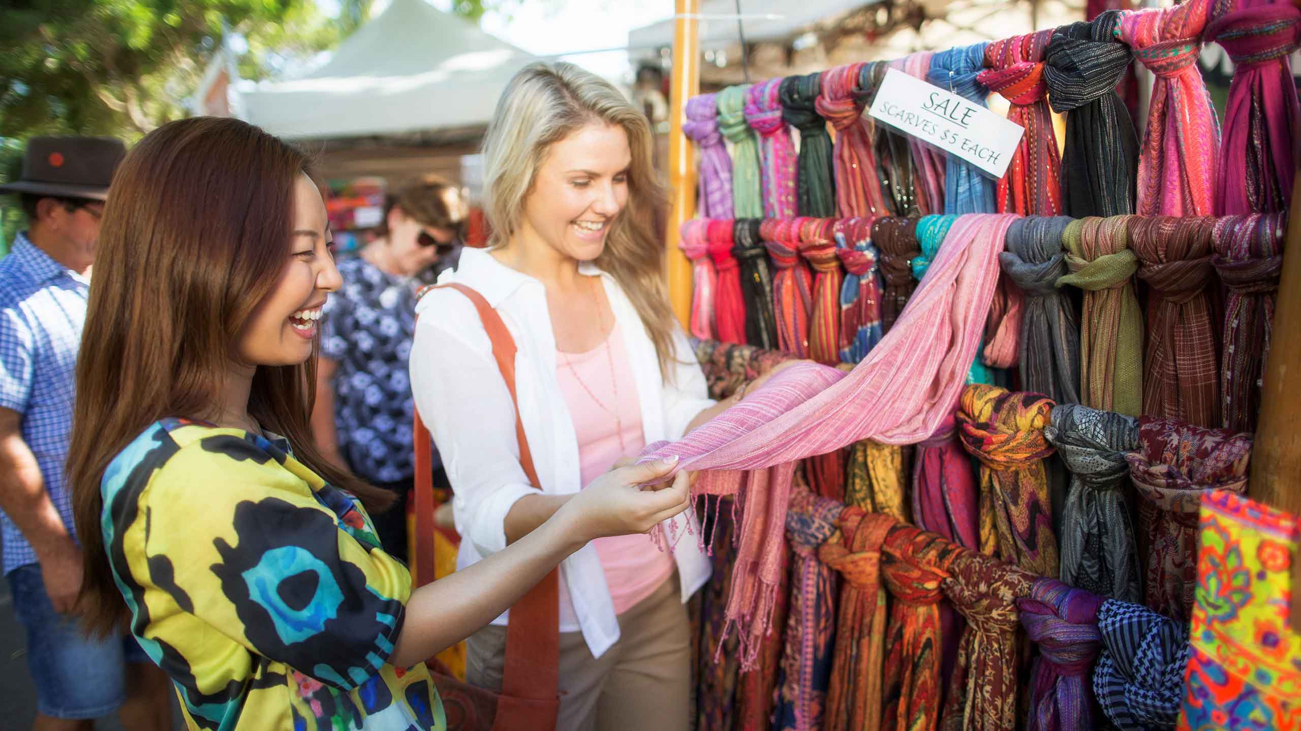 Enjoying Salamanca Market In Tasmania