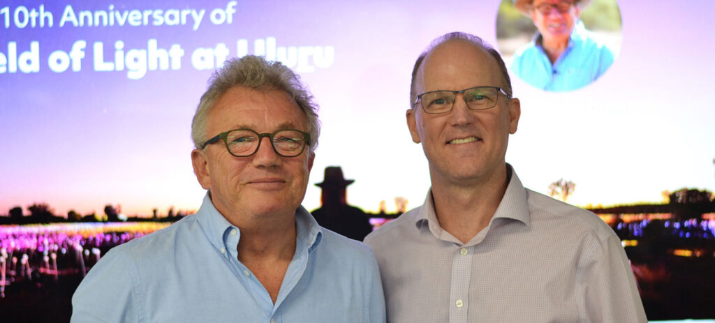 Bruce Munro visits Ben Hall and the AAT Kings team in our Sydney office via AAT Kings