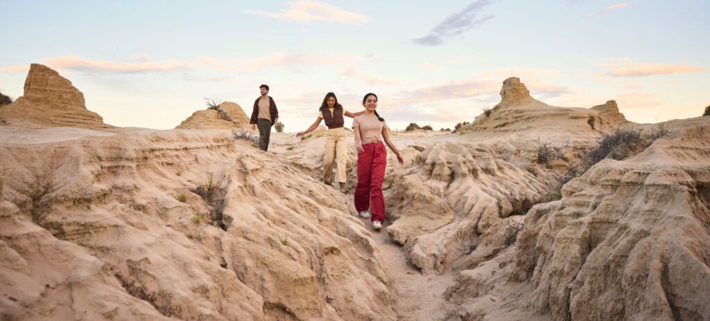 Exploring Mungo National Park's dry lake basin